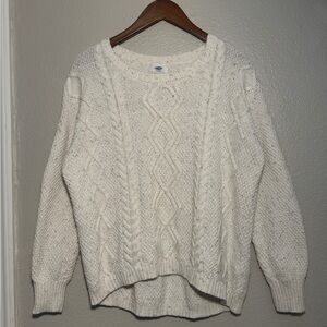 Old Navy Cream Cable Knit Sweater